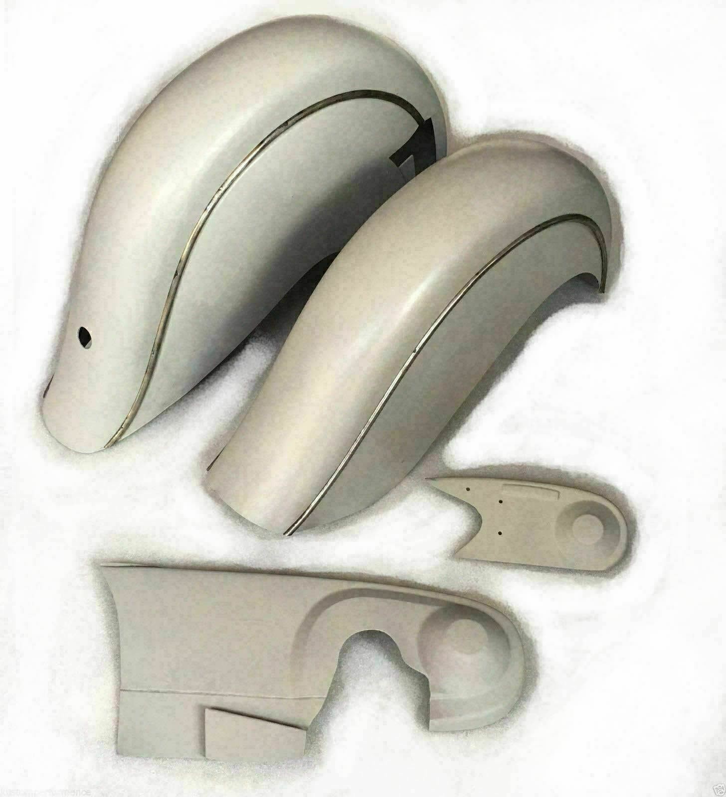 1946-48 INDIAN CHIEF FRONT REAR FENDERS CHAIN COVER BELT GUARD & BEEDINGS  
