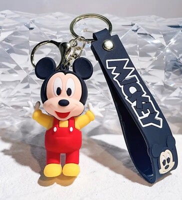 Mickey Minnie Keychain Student Bag Charm Keyring