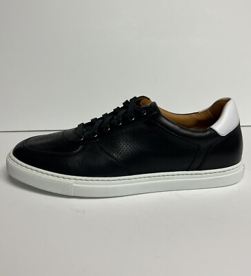 Magnanni Men's Griffith Sneaker Black Leather Size 11.5 M