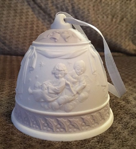 Vintage LLADRO 1995 Christmas Bell Ornament Hand Painted Spain