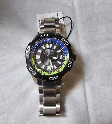 Citizen Promaster GMT Men's S/S 44mm Diver's Watch B877-R012835 Blue & Green