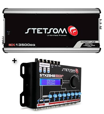 Stetsom EX13500 EQ 13500 Watts Rms 1 Ohms + STX2848 Processador De Áudio Digital