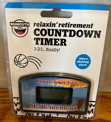 Big Mouth Relxin Retirement Countdown Timer! Brand New Sealed Package. Fun Gift!