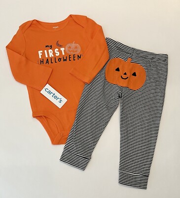 Carters Baby Halloween Clothes 18 Months Pants Bodysuit 2 PC Set Cute Outfit New