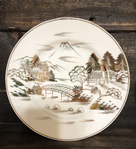 ?? LOT OF 3 Kutani Golden 6” Dessert HAND-PAINTED PLATE ??