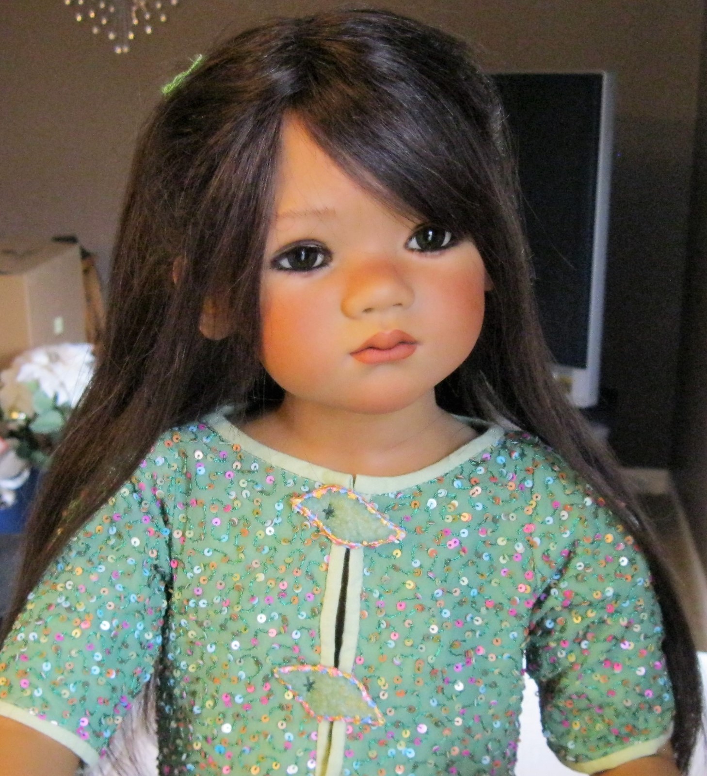 Annette Himstedt 2008 Winter Kinder SINAMI~w/COA, Original Outfit, Box, Shipper