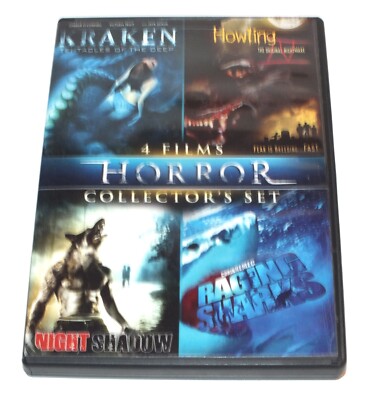 DVD Kraken Howling Night Shadows Raging Sharks 4 Films Horror Collector's Set