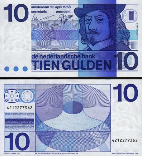 Netherlands 10 Gulden 1968, AU / UNC, P-91