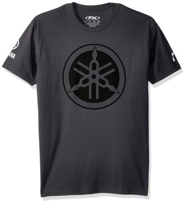 Factory Effex 'YAMAHA' Tuning Fork T-Shirt (Charcoal, Medium)