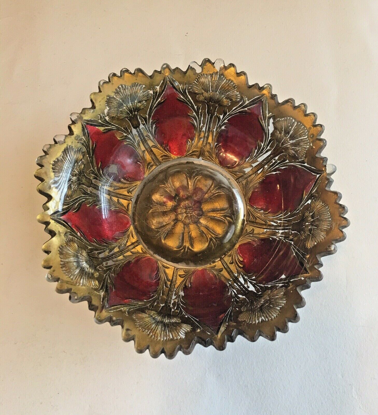 Goofus Glass Bowl Antique LaBelle 