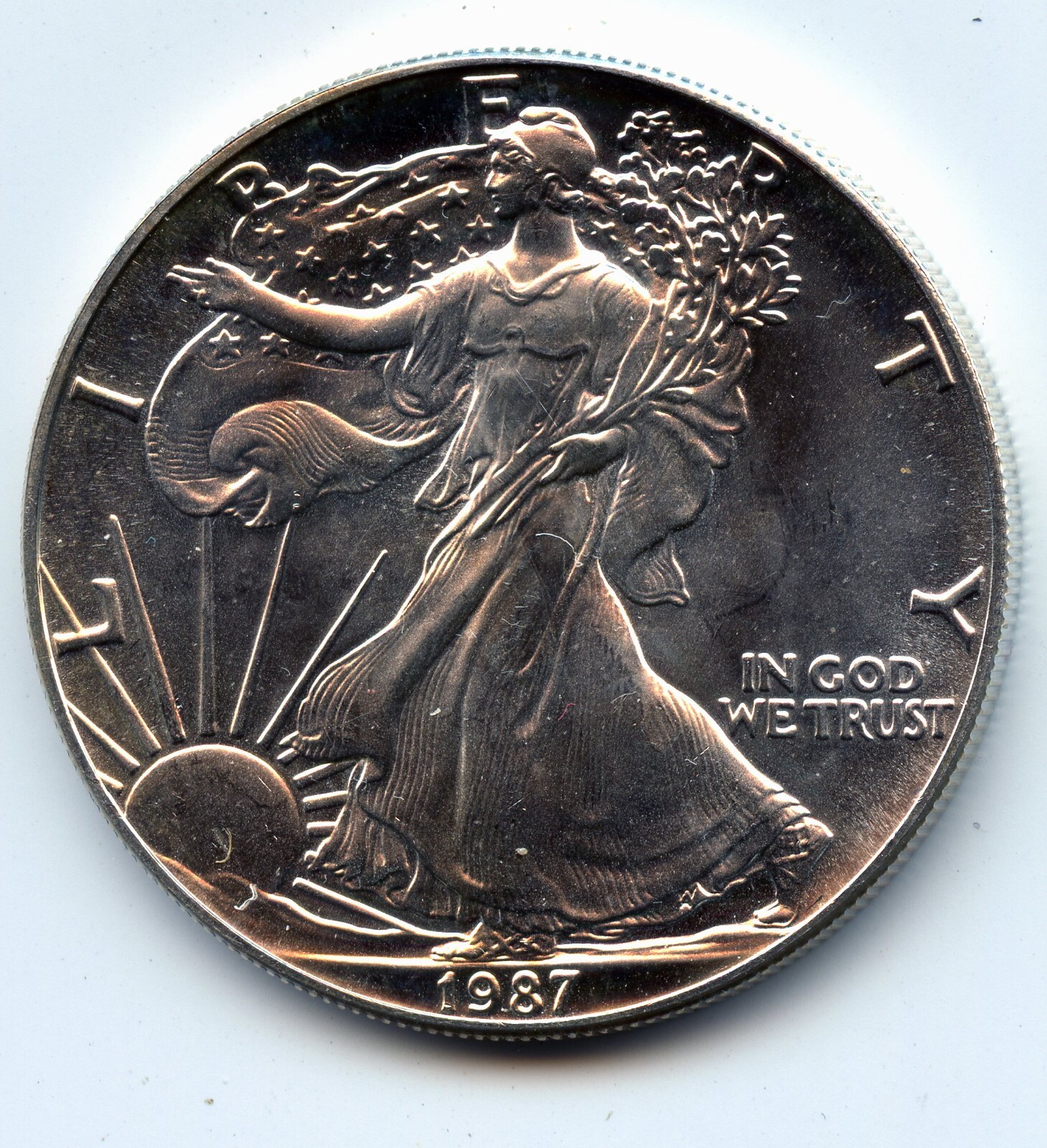 1987 USA シルバーイーグル銀貨 1987年 アメリカ シルバーイーグル1ドル銀貨 No.10 - メルカリ