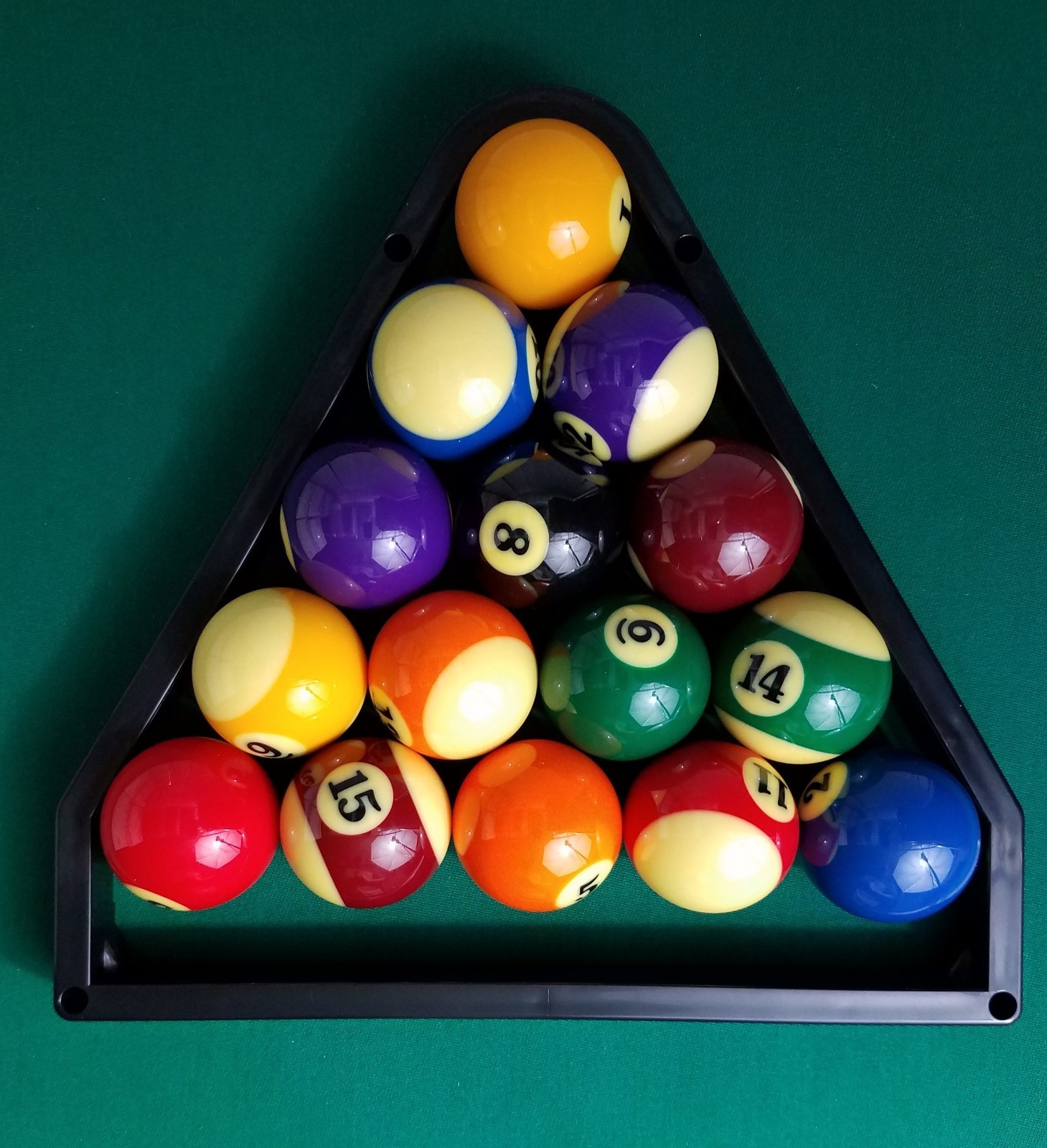 VICE RACK billiard ball rack - pool ball rack - 8-ball rack Black ABS plastic