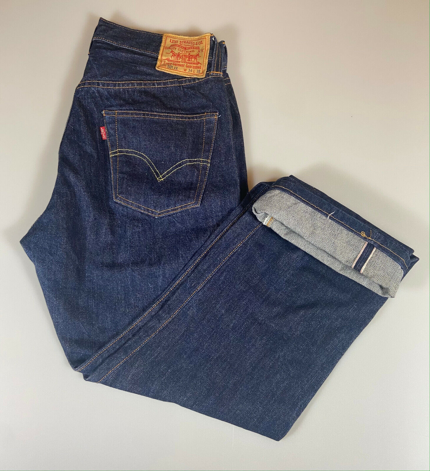 LEVIS LVC VINTAGE 1947 501 32 x 27 SELVEDGE JEANS big E Made LEVIS LVC VINTAGE 1947 501 32 x 27 SELVEDGE JEANS big E Made