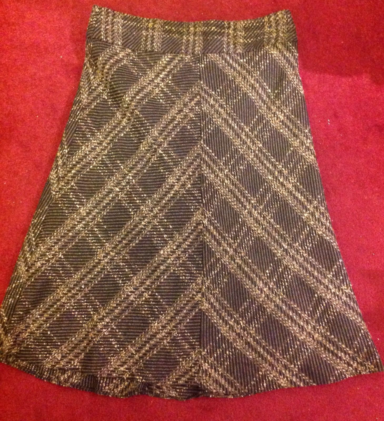 Wool Checked Skirts for Women