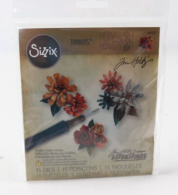 NEW - Tim Holtz Sizzix Thinlits '' Tiny Tattered Florals '' Die 660227