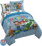 Jay Franco Kids Comforter Set Includes Sheets and Pillow Cover - Soft and Cozy Bed Set for Stylish Room Décor, Blue - Toy Story, 7 Piece Queen