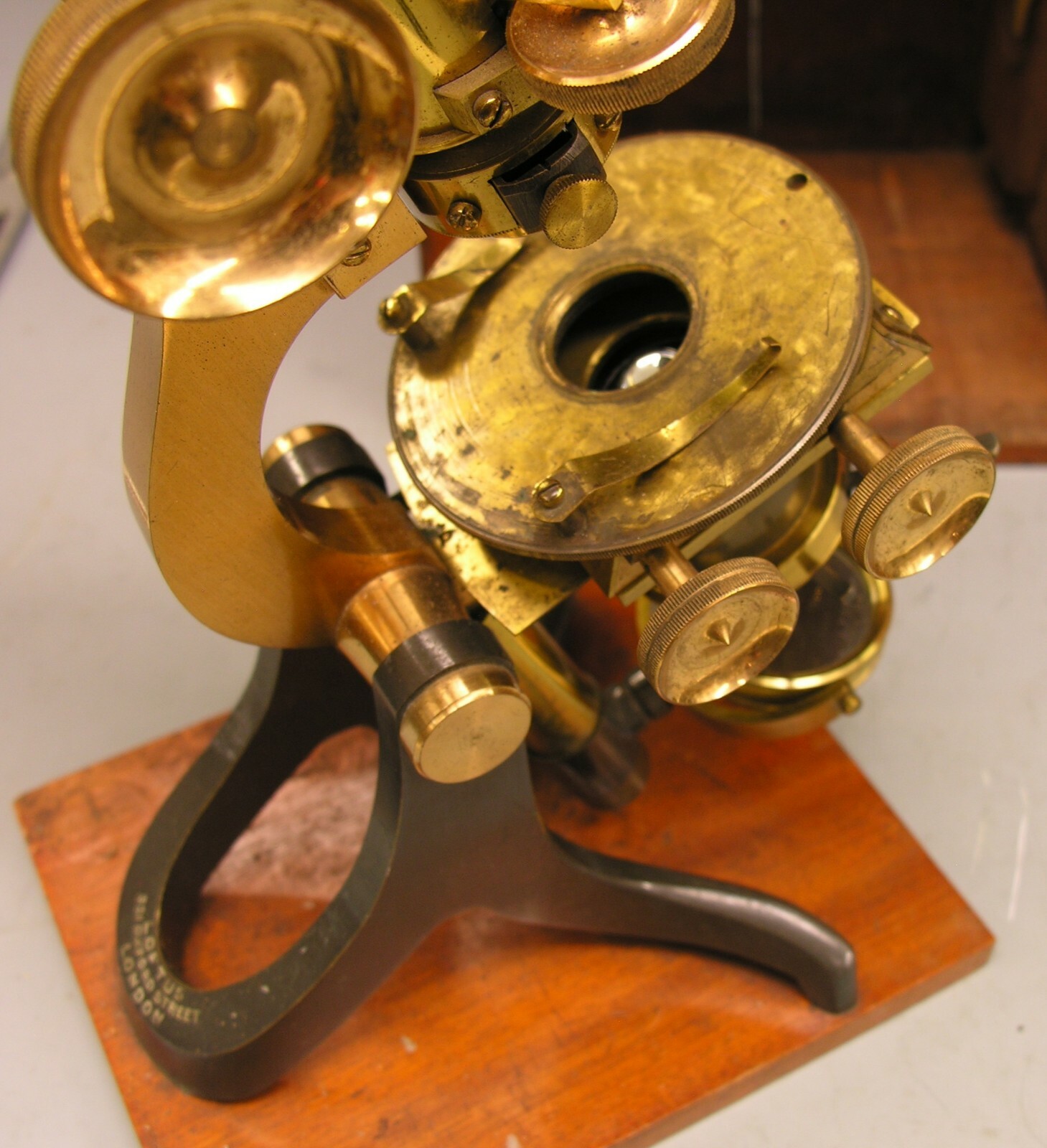 ~ Beautiful Victorian Binocular Microscope Complete w/ Case & Accessories ~