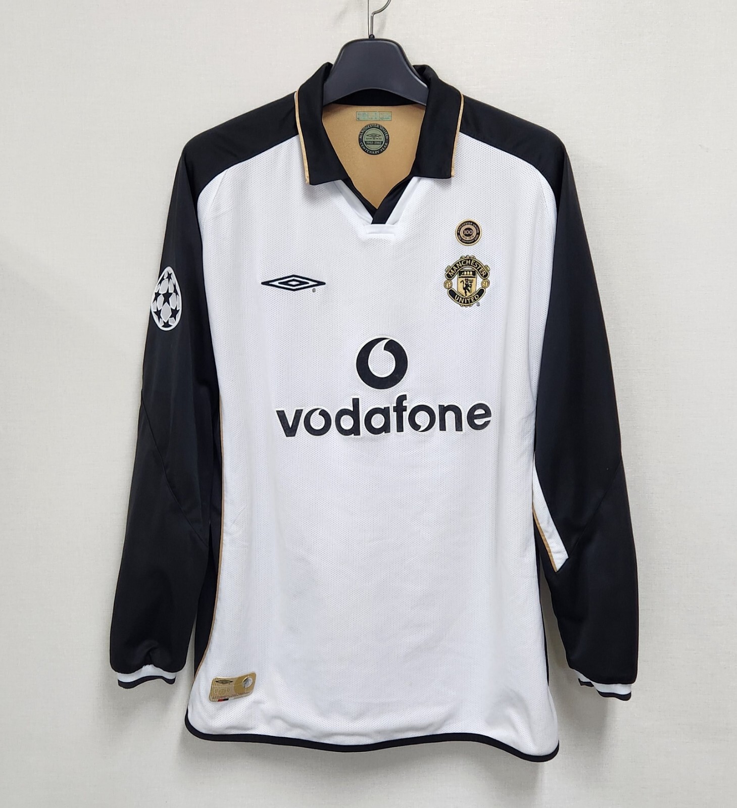 2001-02 Manchester United Away L/S No.7 BECKHAM Centenary 2001-02 Manchester United Away L/S No.7 BECKHAM Centenary