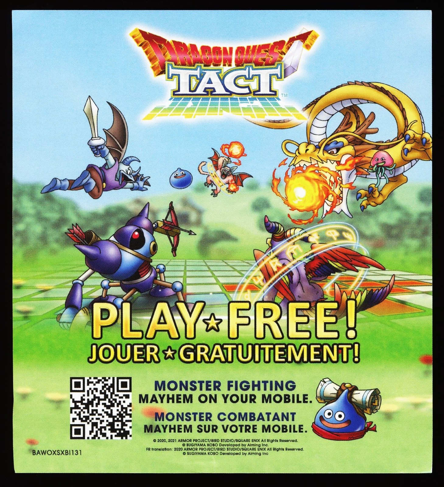 Dragon Quest Tact Promotional Advertisement Insert