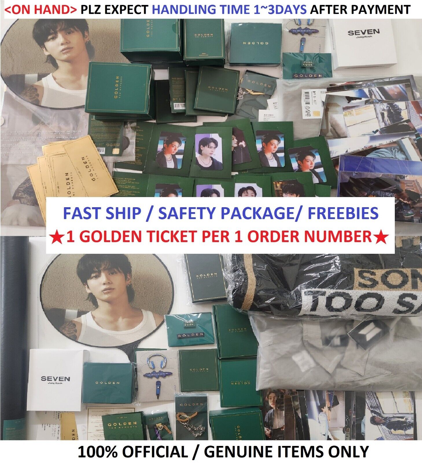 BTS JUNGKOOK Exhibition GOLDEN: The Moments POP UP STORE Official MD Merch GOODS BTS JUNGKOOK Exhibition GOLDEN: The Moments POP UP STORE Official MD Merch GOODS