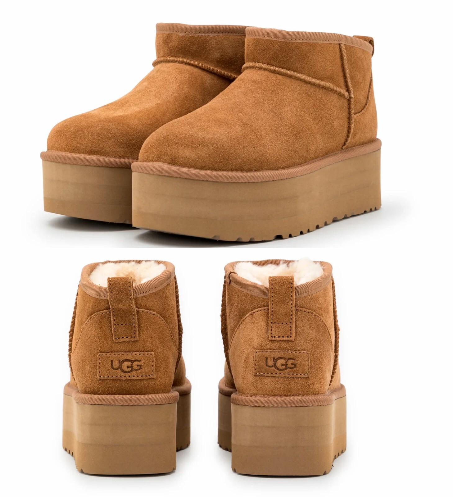 New 100% UGG Classic Ultra Mini Platform 1135092 Women's Fashion Boots Chestnut