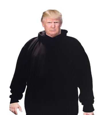 BIG MENS 6XL Hooded Plain Black Sweatshirt Pullover Hoodie TRUMP Blank 6x