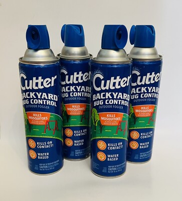 Brand New Lot of 4 Cutter Backyard Bug Control Outdoor Ready To Use 16oz Foggers
