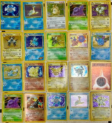 Pokemon Vintage WoTC    Lot of Cards Holos Childhood Collection TCG Cards  