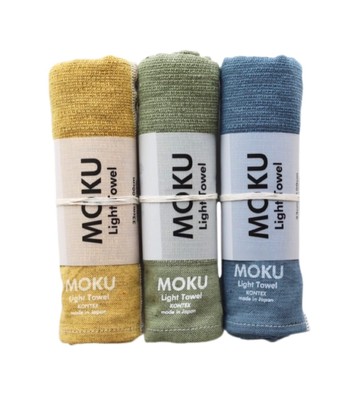 [Contex] MOKU (59345-90) Face towel M size 3 pcs (Yellow Green Turquoise
