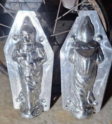 Nikolaus.Santa Claus.Matfer.Korb.Trompete.Frankreich.Rarität