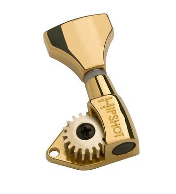 Hipshot Classic Gold 6 inline staggered Left Handed tuners, UMP 6K1GN0GT-Stag