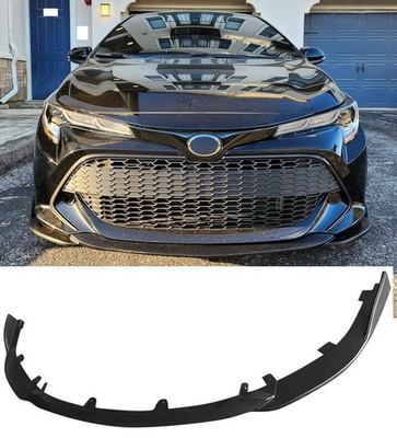 Fit 19-22 Toyota Corolla Hatchback Front Bumper Lip Splitter Urethane Black
