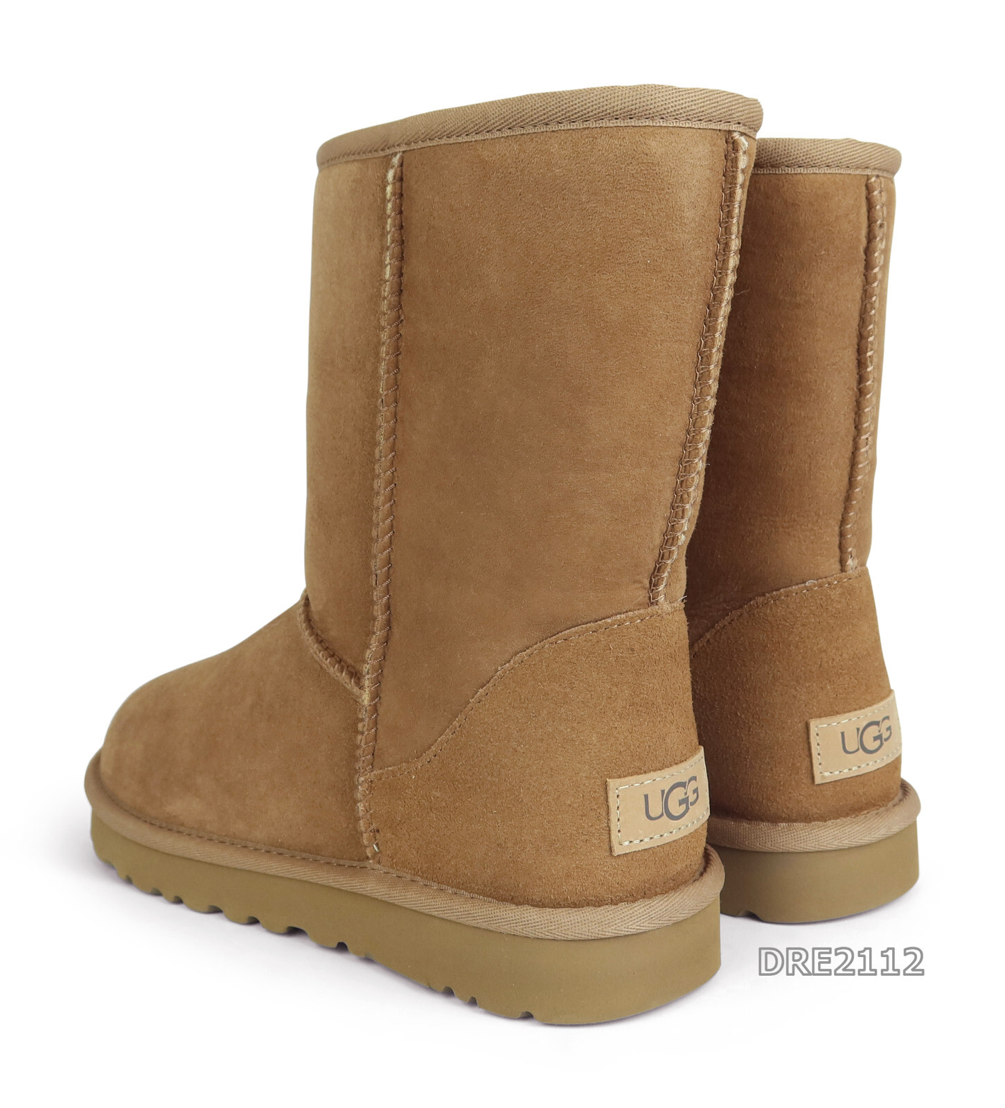 UGG Classic Short II Chestnut Brown Suede Fur Boots Womens Size 7 -NIB-