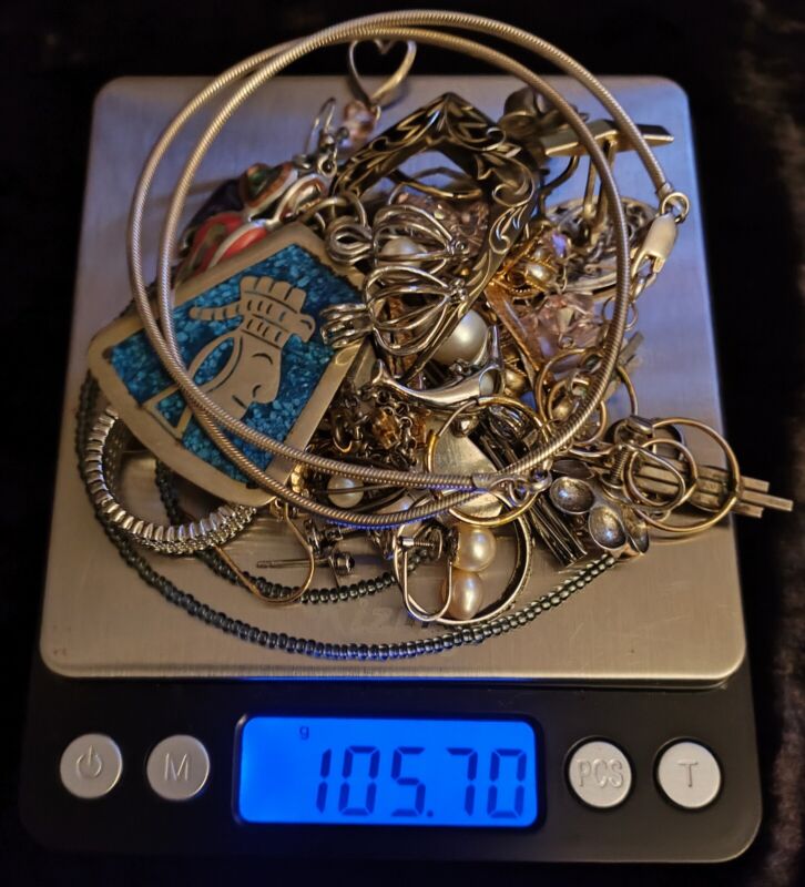 105.70g 925 Sterling Silver Wearable & Scrap Jewelry Lot