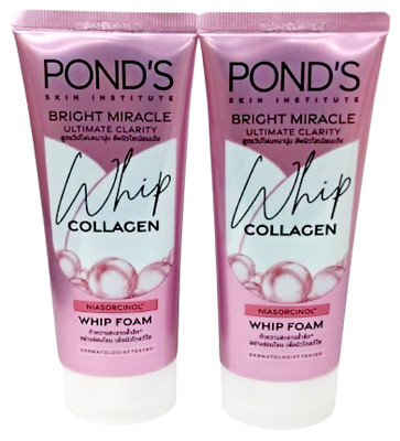 Pond's Bright Miracle Ultimate Clarity Whip Collagen NIASORCINO Whip Foam 90g *2