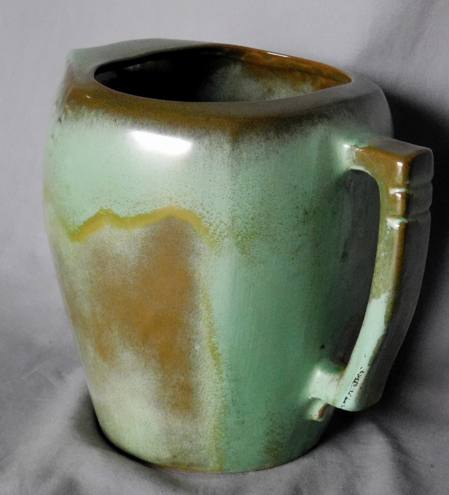 Vintage Frankoma large Water lemonade Pitcher Prairie Green Plainsman