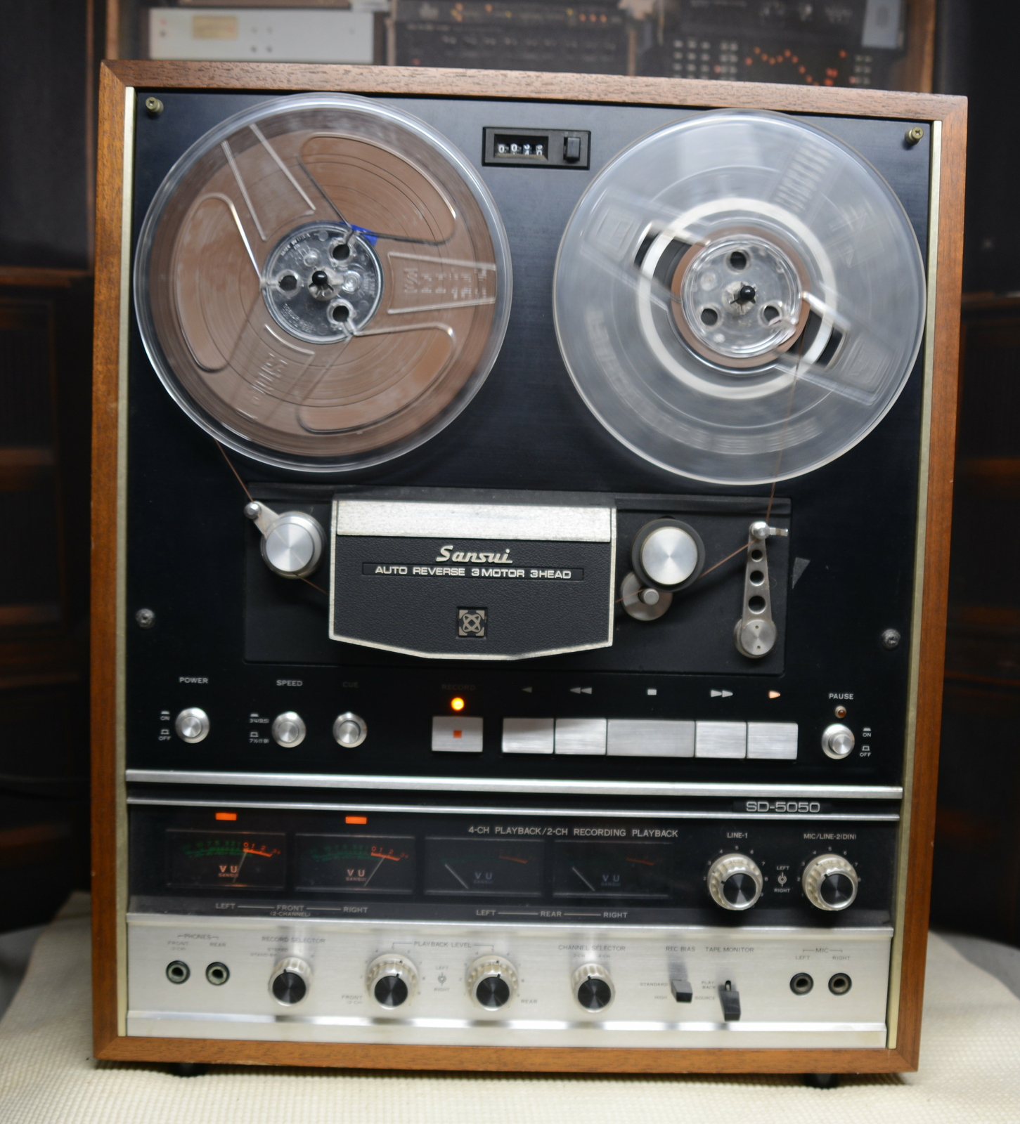Vintage Sansui SD-5050 4 channel playback / 2 channel record reel-to-reel tape