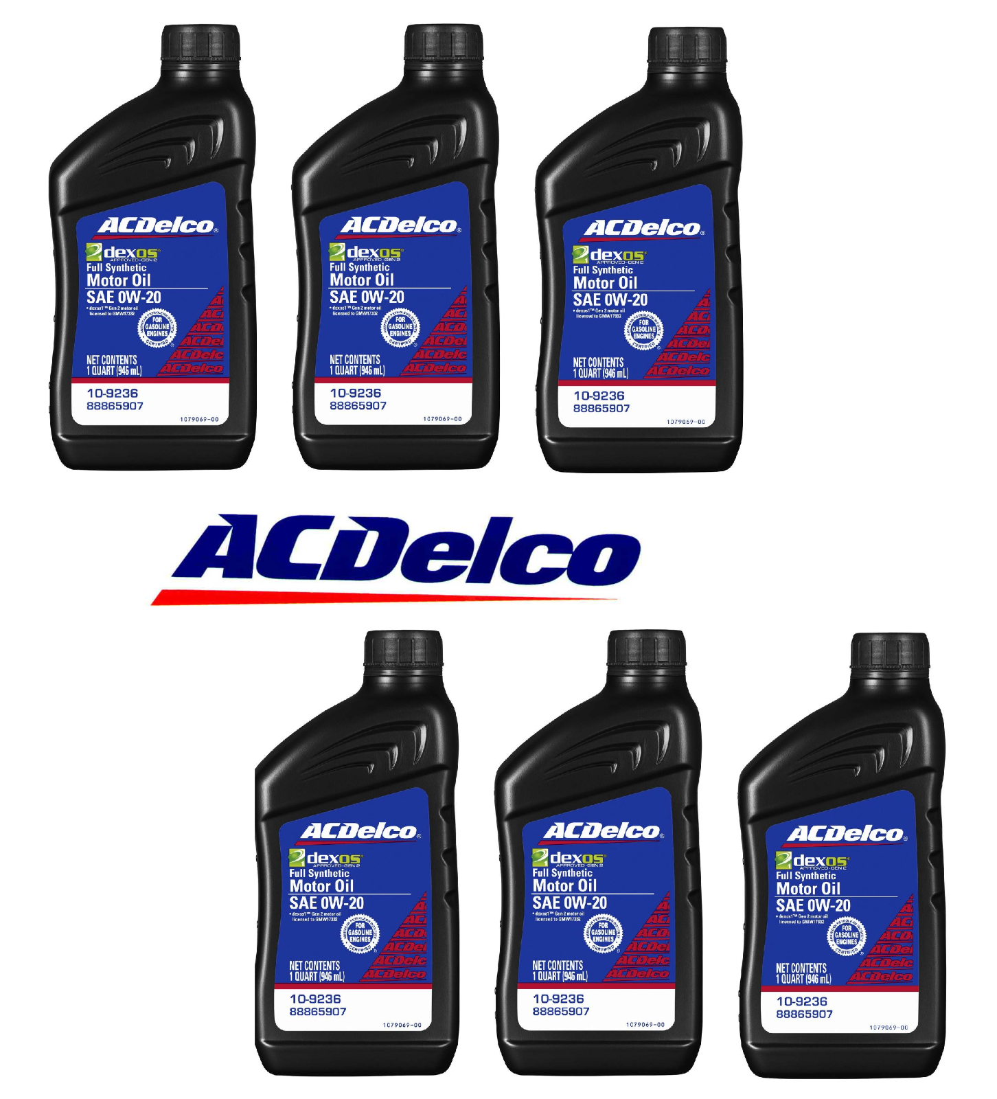 6 Pack AC Delco 10-9236 Fully Synthetic SAE 0W-20 Gen 2 6 Pack AC Delco 10-9236 Fully Synthetic SAE 0W-20 Gen 2
