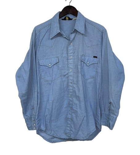 【70’s】Sears \"ROEBUCKS WESTERN WEAR\" （￼L） Vintage 70s Sears Roebucks Western Wear Distressed Denim