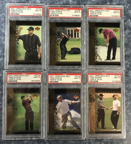 2001 Upper Deck Golf Tiger Woods TIGER’S TALES Complete Set All PSA 9 Mint