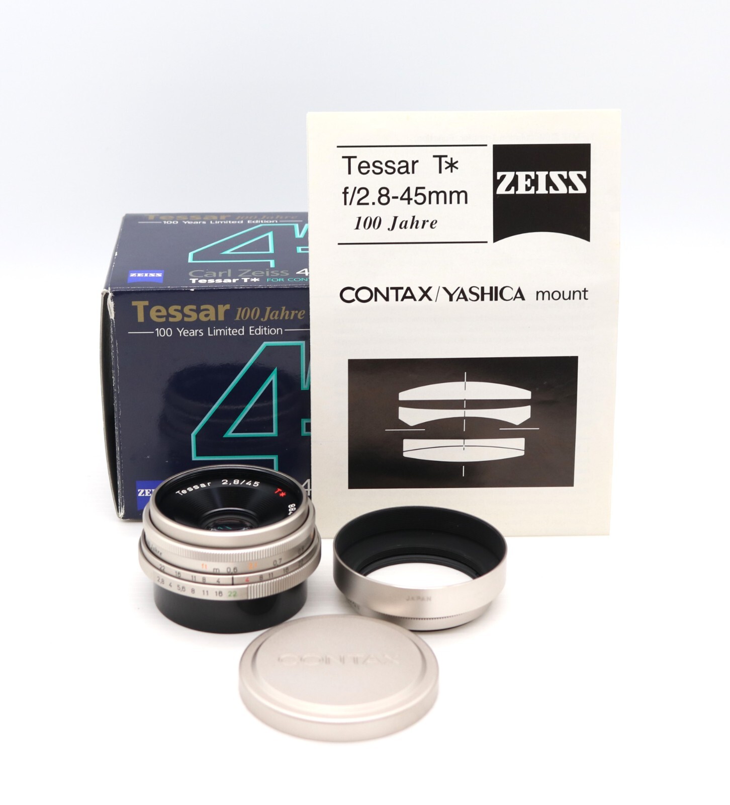 Top Mint/ in Box] CONTAX Carl Zeiss Tessar 45mm f/2.8 100