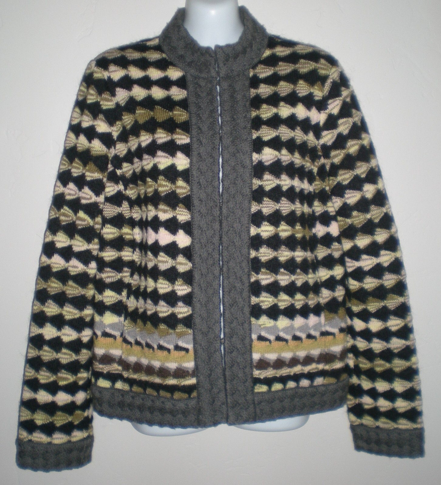 売れ筋商品|||ミッソーニ ニット&セーター レディース アウター BUTTONED CARDIGAN - Cardigan - brown/black/red/orange Vtg Missoni Orange Label 8 Cardigan Sweater Black Beige