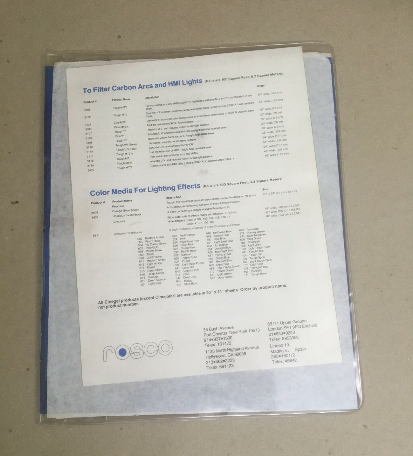 Rosco Videokit Creative Color Kit Light Control Materials Filters Film Video