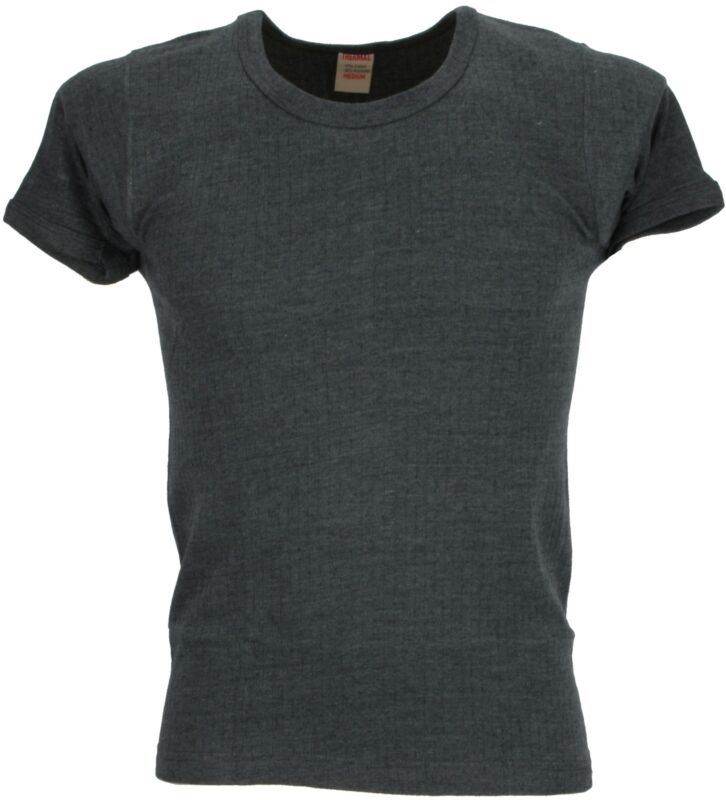 Mens Grey Brushed Thermal Short Sleeve T-Shirt | eBay