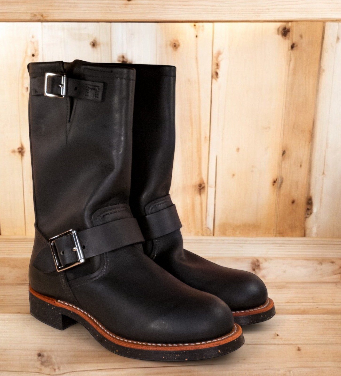 靴 REDWING / 70's 80's engineer boots Vintage Red Wing 2970 Engineer Boots: Briar Oil Slick