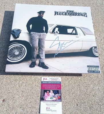 YOUNG JEEZY SIGNED Vinyl JSA COA The Recession 2