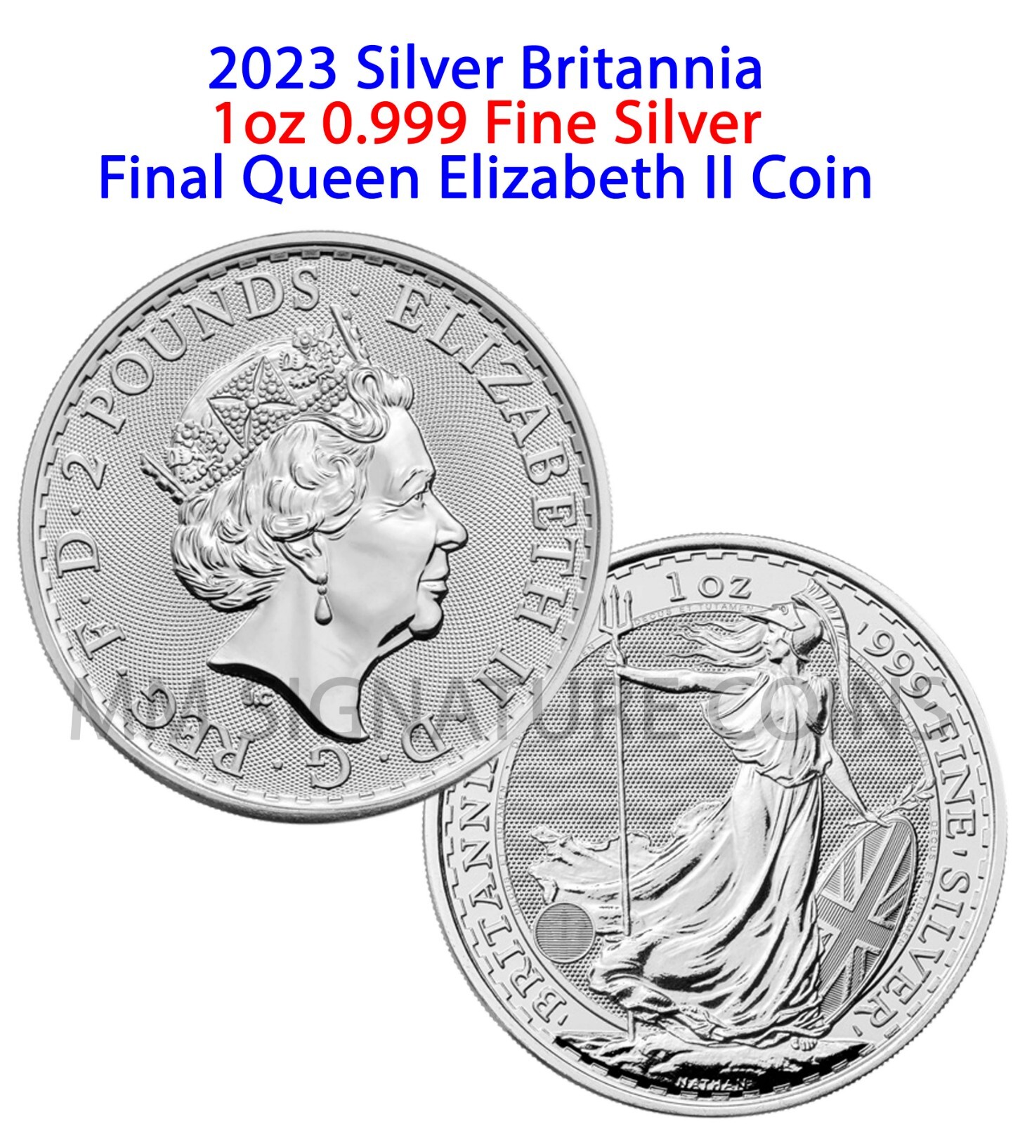 2023 Silver Britannia 1oz Coin Last Queen Elizabeth II w 2023 Silver Britannia 1oz Coin Last Queen Elizabeth II w