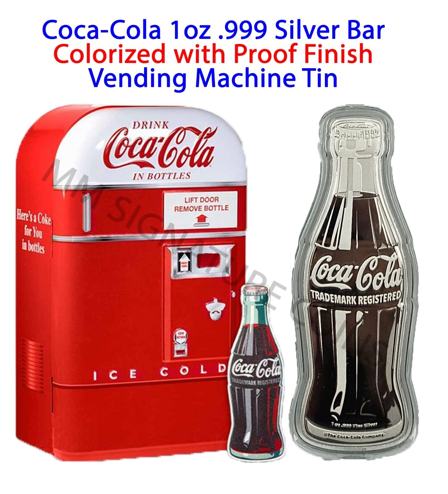 2024 Pamp vintage Coca Cola 1 oz fine Silver Bottle and 2024 Pamp vintage Coca Cola 1 oz fine Silver Bottle and