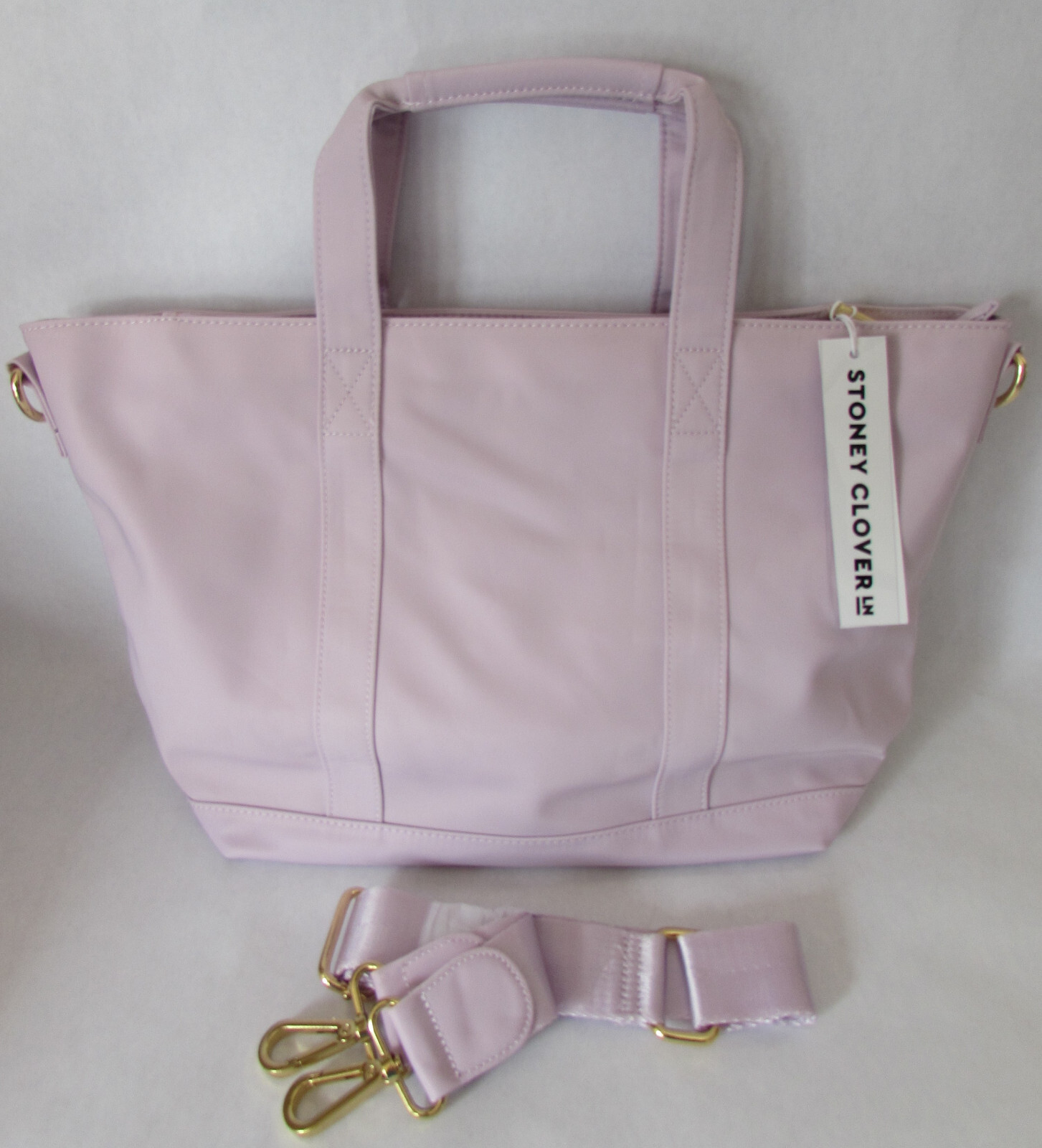 [COVERNAT]★CLOVER HEART CLASSIC SUEDE TOTE BAG Heart Classic Duffle Bag | Customizable Duffle Bag - Stoney