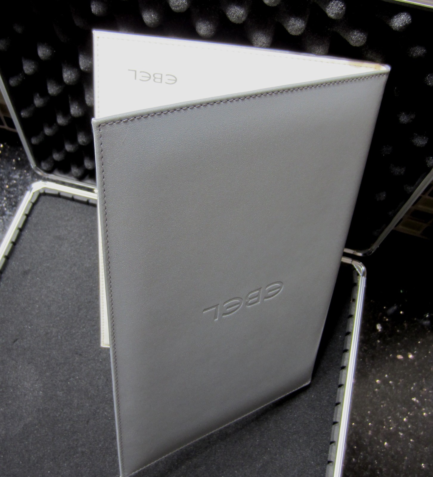 EBEL Authorized Dealer's showroom display folding presentation pad